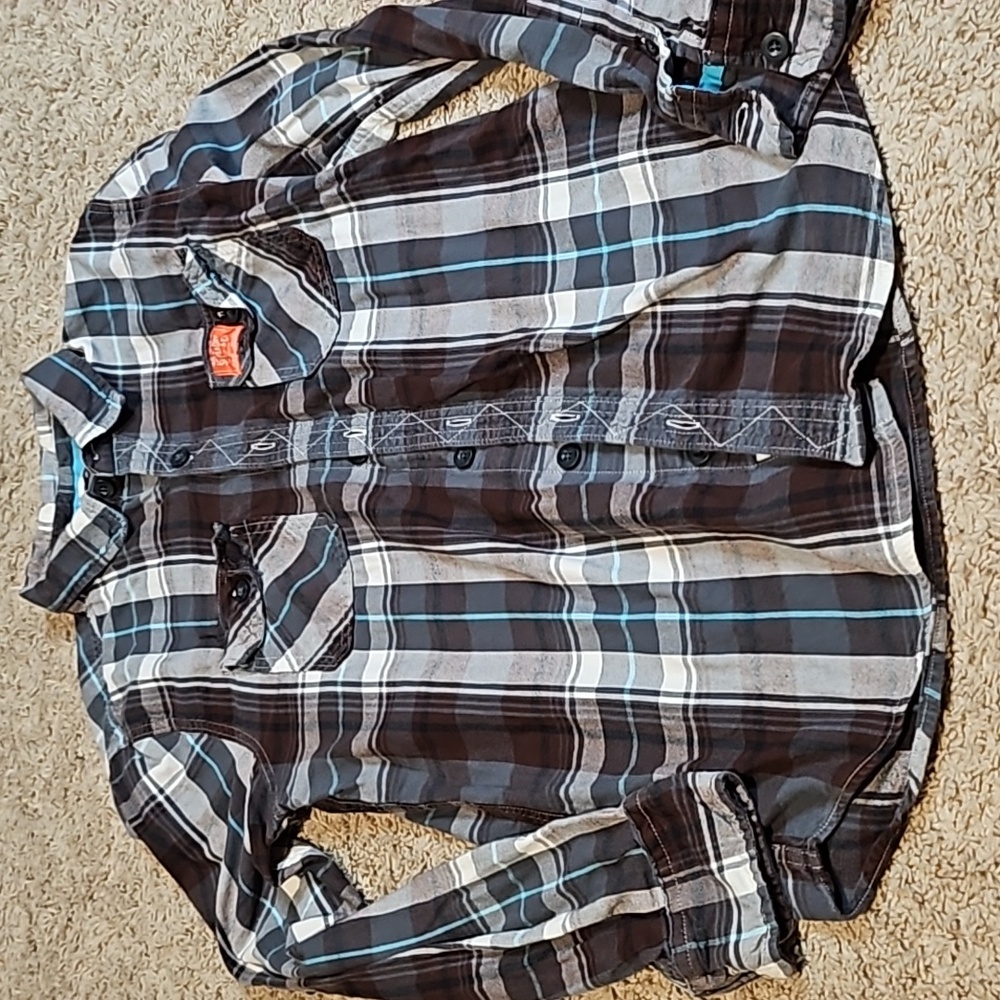 Superdry Mens Plaid Button Down